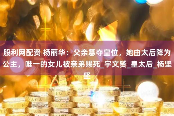 股利网配资 杨丽华：父亲篡夺皇位，她由太后降为公主，唯一的女儿被亲弟赐死_宇文赟_皇太后_杨坚