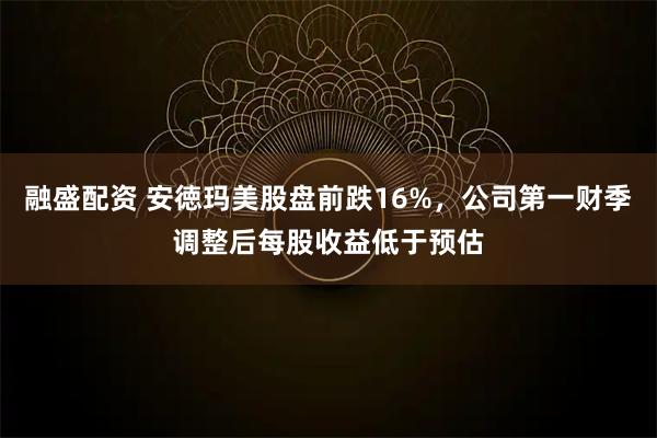 融盛配资 安徳玛美股盘前跌16%，公司第一财季调整后每股收益低于预估